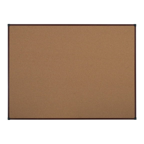 Office Depot Brand TechCork Bulletin Board, 36" x 24", Black, Aluminum Frame