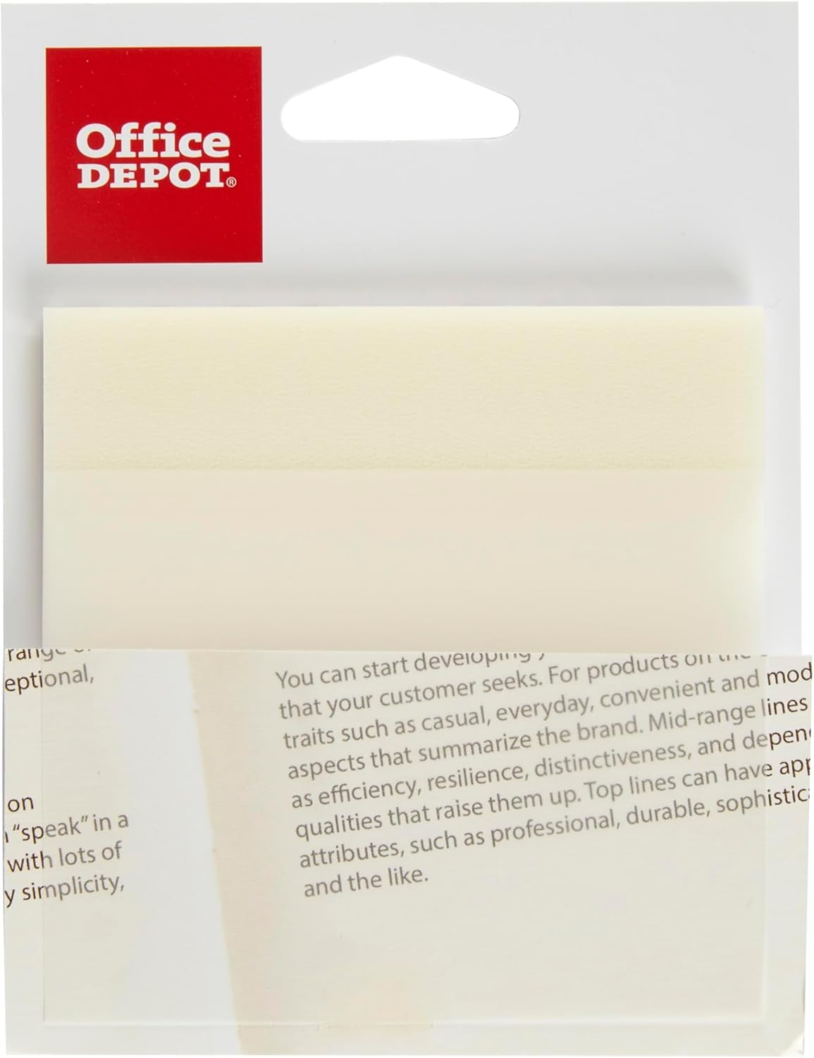 Office Depot® Brand Translucent Sticky Notes, 3" x 3", Clear, Pad of 50