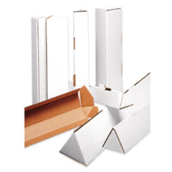 Office Depot® Brand Triangular White Tube Mailers, 3" x 36 1/4", Pack Of 50