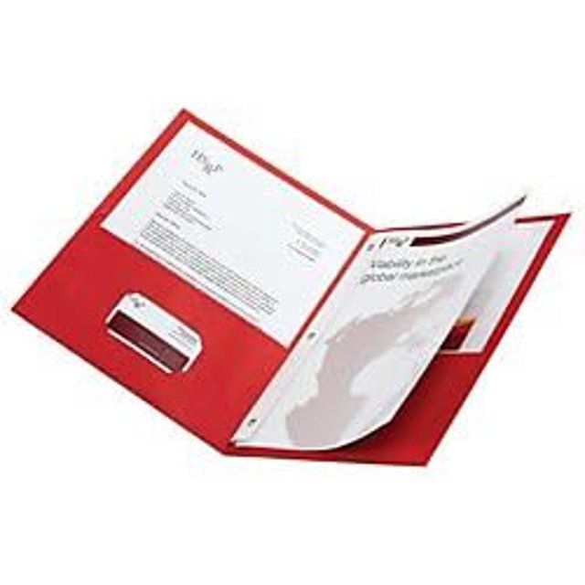 Office Depot® Brand TwinPocket Portfolios with Fasteners, Red, Pack of