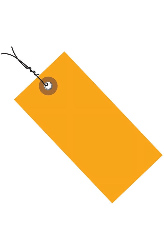 ® Brand Tyvek® Prewired Shipping Tags, 4 1/4" x 2 1/8", Orange, Pack Of 100