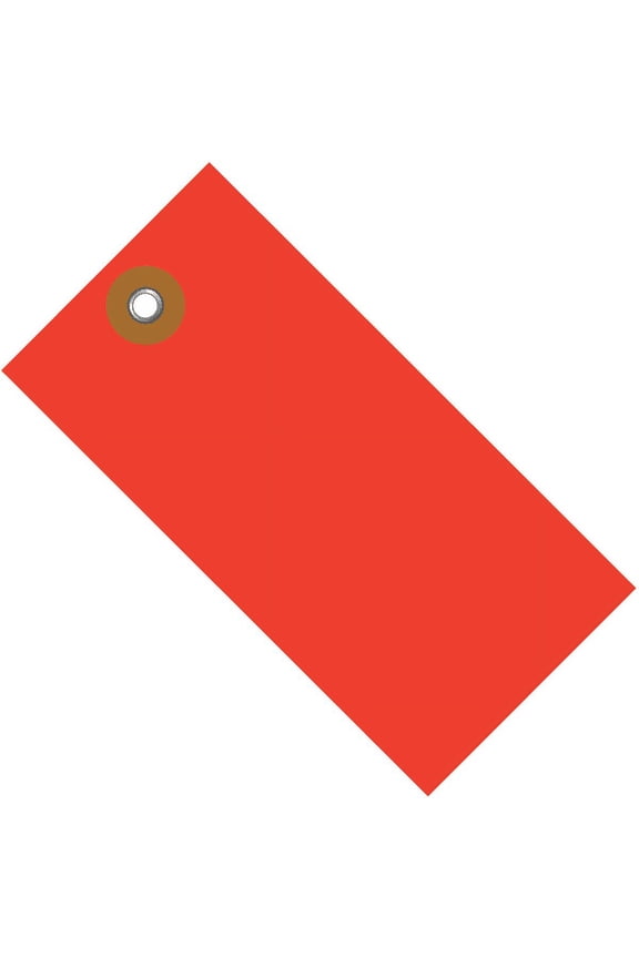 Brand Tyvek Shipping Tags, 5 1/4" x 2 5/8", Red, Case Of 100