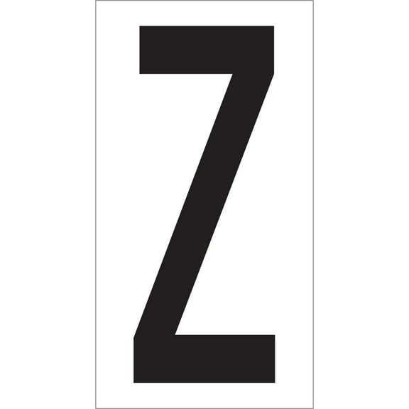 Office Depot® Brand Vinyl Warehouse Labels, DL9310Z, Letter Z, 3 1/2", Black/White, Case Of 50