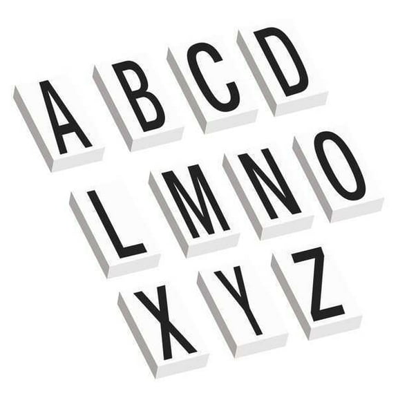 Office Depot® Brand Vinyl Warehouse Labels, DL9316, Letters A - Z, 3 1/2", Black/White, Case Of 1,300