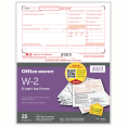 Office Depot® Brand W2 Laser Tax Forms, 6Part, 2Up, 81/2" x 11", Pack Of 25 Form Sets