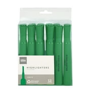 Office Depot Chisel-Tip Highlighter, 100% Recycled Plastic, Green, Pack Of 12, OD88672