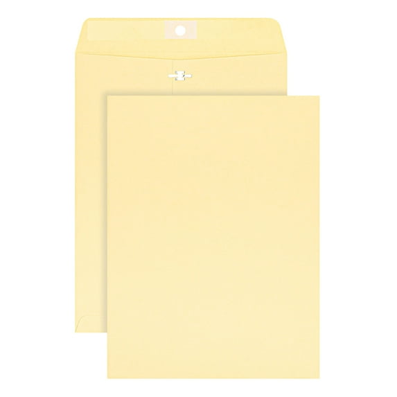 Office Depot Clasp Envelopes, 9in. x 12in., Manila, Box Of 100, 77490