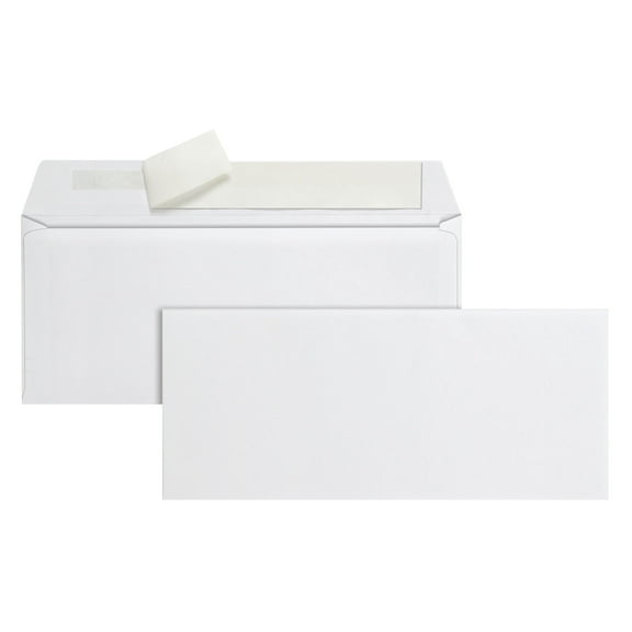 Office Depot Clean Seal(TM) Envelopes, #10 (4 1/8in. x 9 1/2in.), White, Box Of 500, 12014