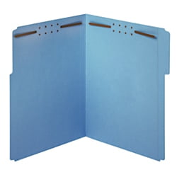 Office Depot Color Fastener File Folders, Letter Size, Blue, Pack Of 50, OD22040GW