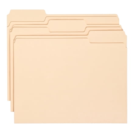 Office Depot Economy File Folders, 1/3 Cut, Letter Size, Manila, Pack Of 150, 172816