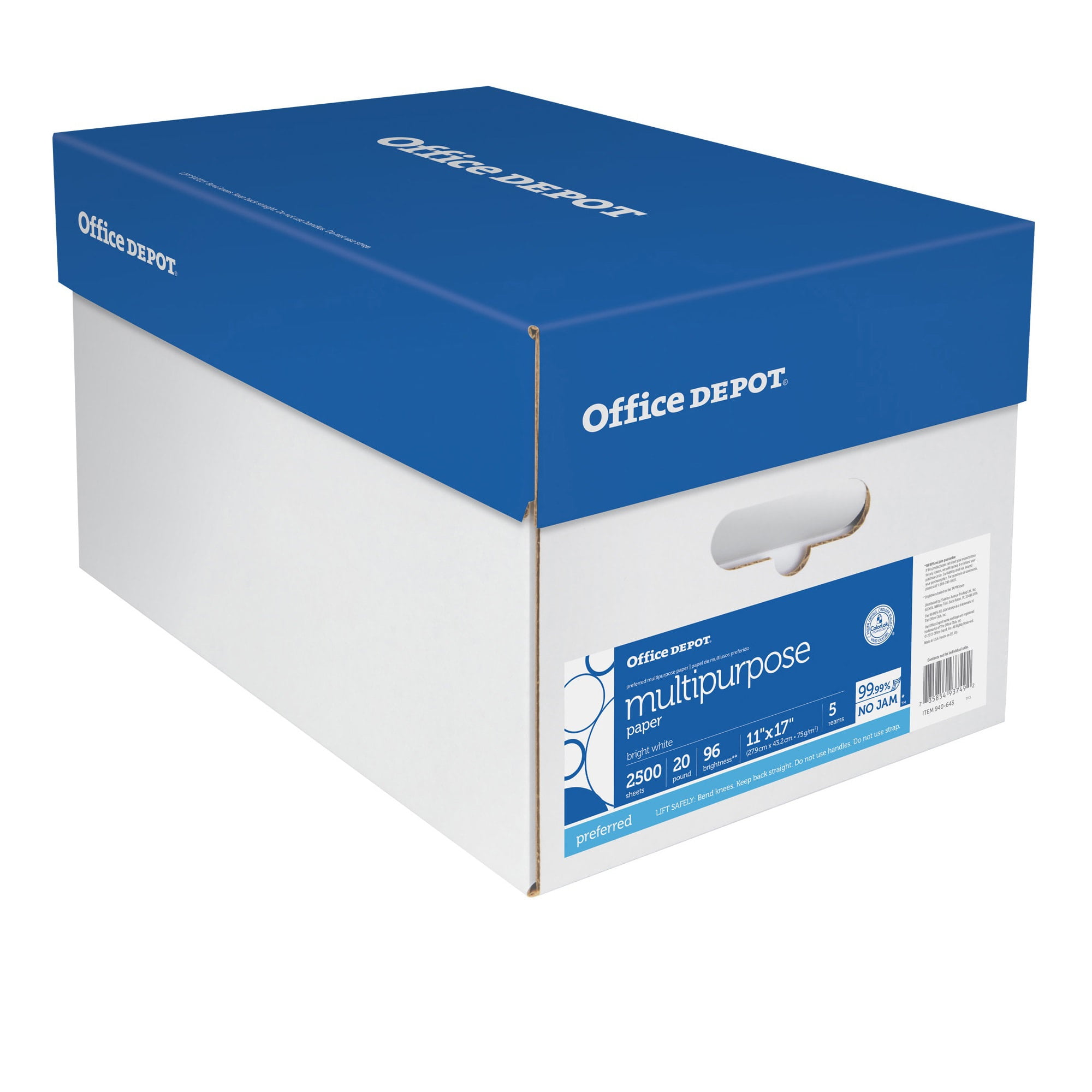 Multipurpose Copy Print Paper, 92 Bright, 20lb, 8.5 x 11, White, 500 Sheets/ Ream - BOSS Office and Computer Products