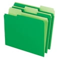 Office Depot File Folders, Letter, 1/3 Cut, Bright Green, Box of 100