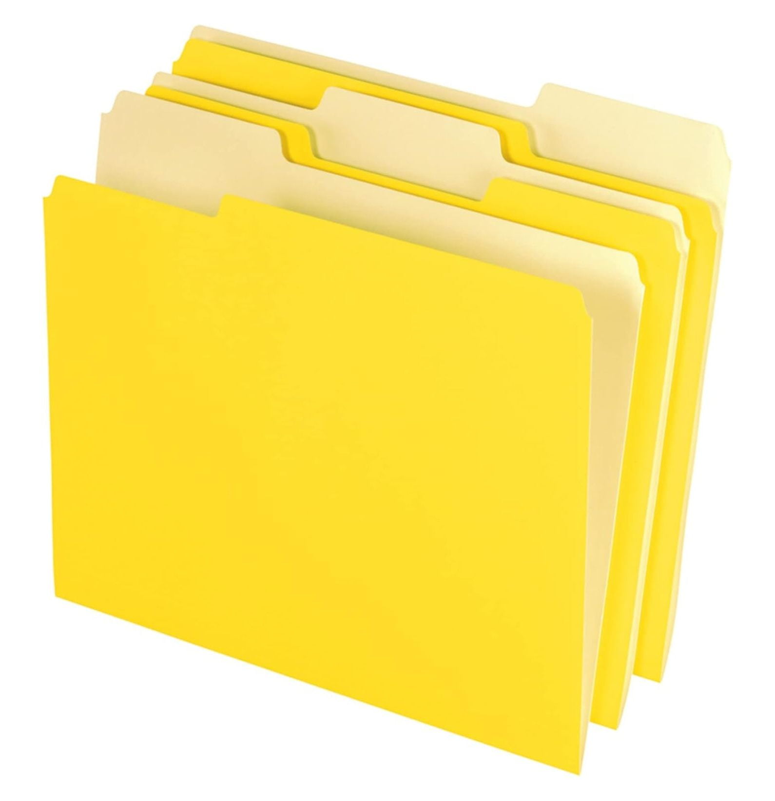 Office Depot File Folders, Letter, 1/3 Cut, Yellow, Box of 100, 97663