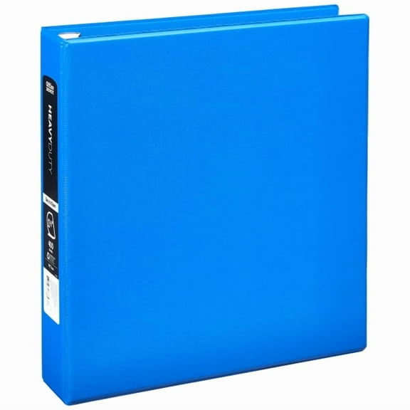 Office Depot Heavy-Duty 3-Ring Binder, 1 1/2" D-Rings, 49% Recycled, Blue