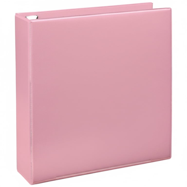 Office Depot Heavy-Duty View 3-Ring Binder, 2" D-Rings, 49% Recycled, Light Pink