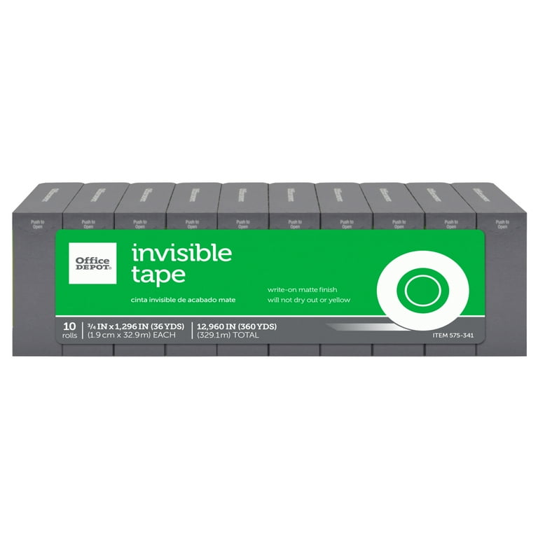 送料無料特集 | 激安の新品・型落ち・アウトレット Invisible Depot Office Tape, 10 Of Pack 1296in., x 3/4in. テープ・結束具
