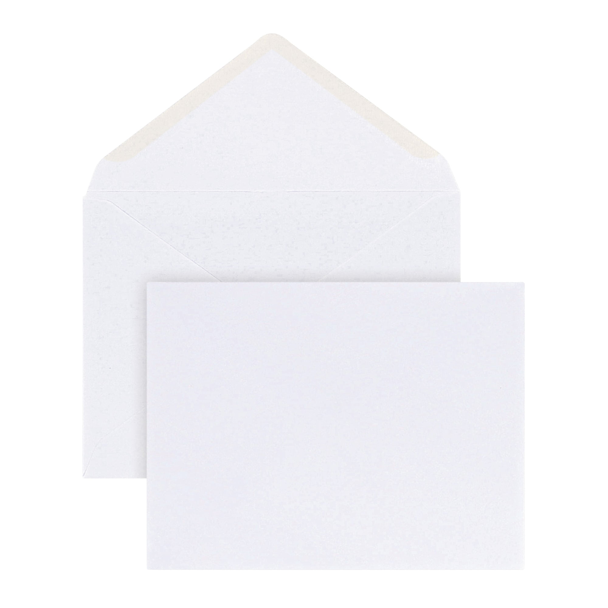 Office Depot Invitation Envelopes, 4 3/8in. x 5 3/4in., White, Pack Of
