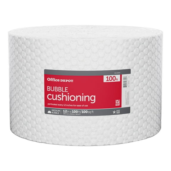Office Depot Large Bubble Packing Material, 12" x 100'