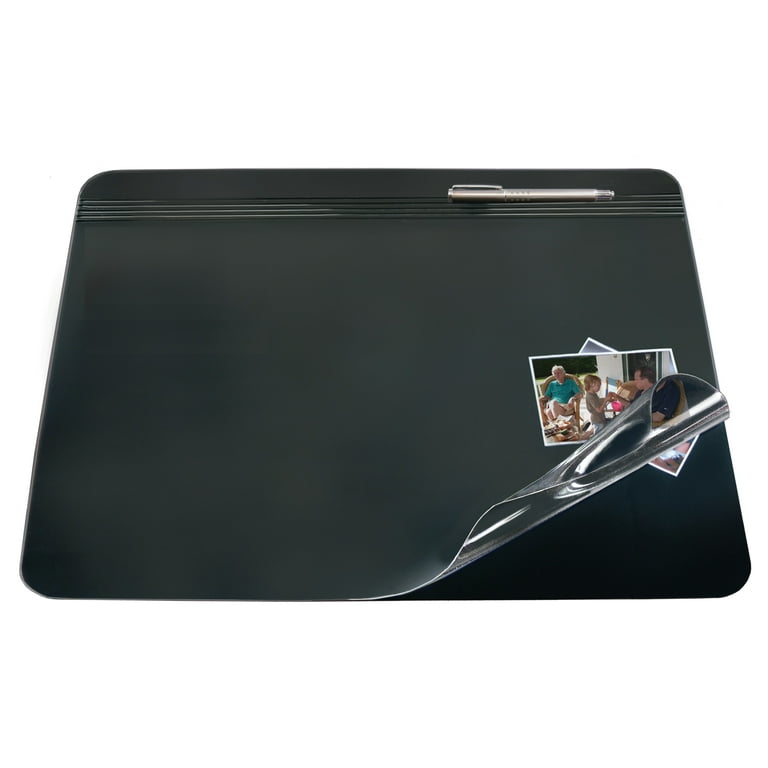 Office Depot Overlay Desk Pad 19in. x 24in. Black Clear 48174 OD