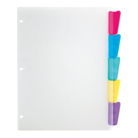 Office Depot Plastic Dividers With Insertable Rounded Tabs, Assorted Colors, 5-Tab, 3585478222 price history and forecast - Office Depot OFD3585499225