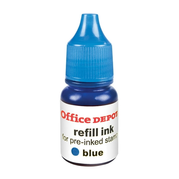 Office Depot Pre-Ink Refill Ink, Blue, Pack Of 2, 032522