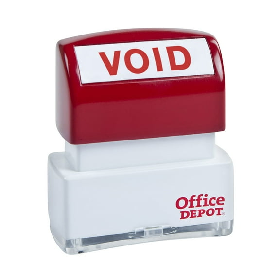 Office Depot Pre-Inked Message Stamp, ""Void"", Red, 035554