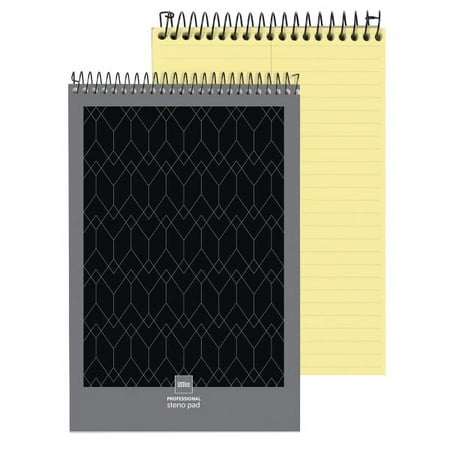 Office Depot Professional Steno Book, 6in. x 9in., Gregg Ruled, 200 Pages (100 Sheets), Canary, 99525