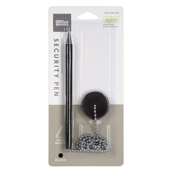 Office Depot Security Counter Pen, Medium Point, 1.0 mm, Black Ink