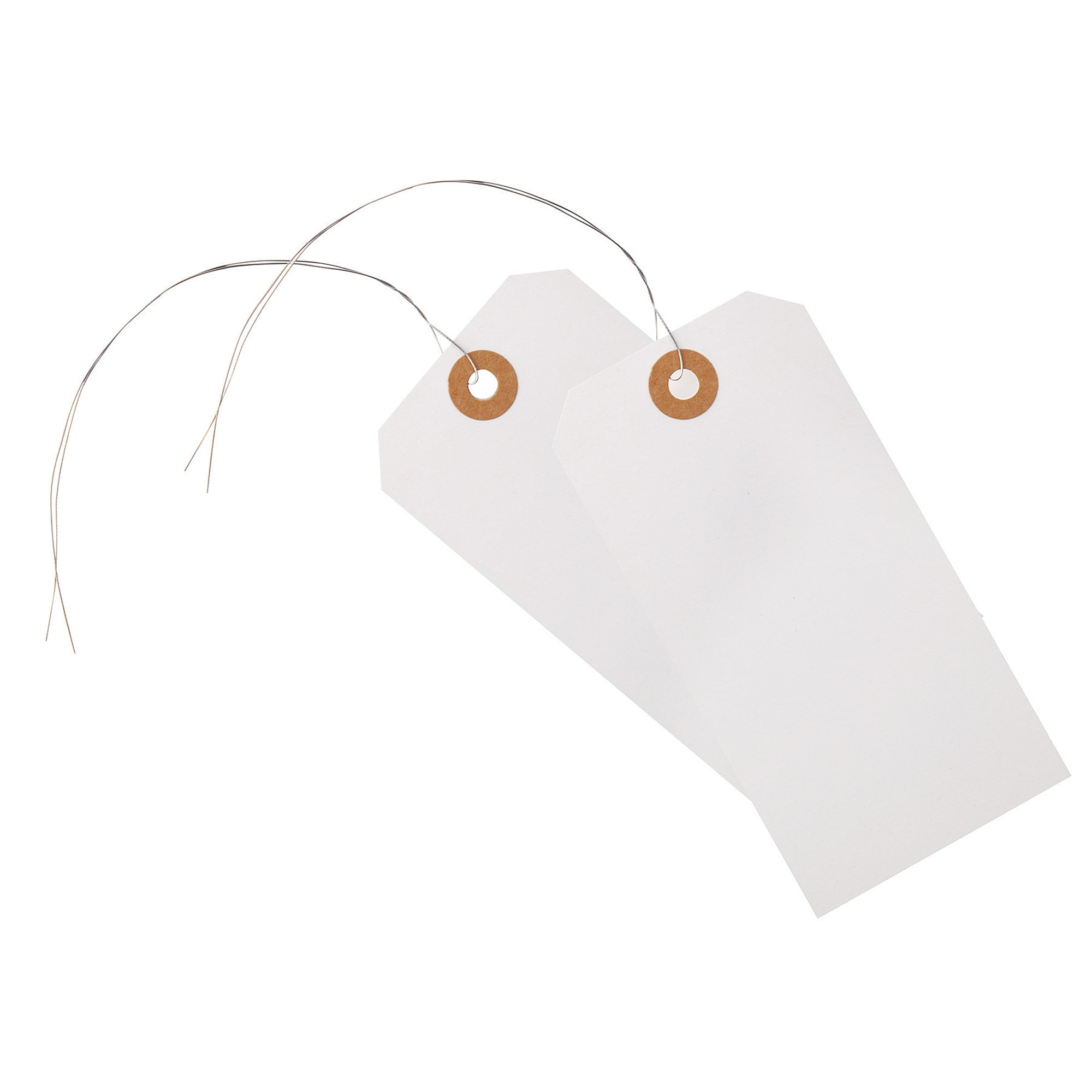 Office Depot Shipping Tags With Wires, 4 3/4in. x 2 3/8in., Pack Of 100