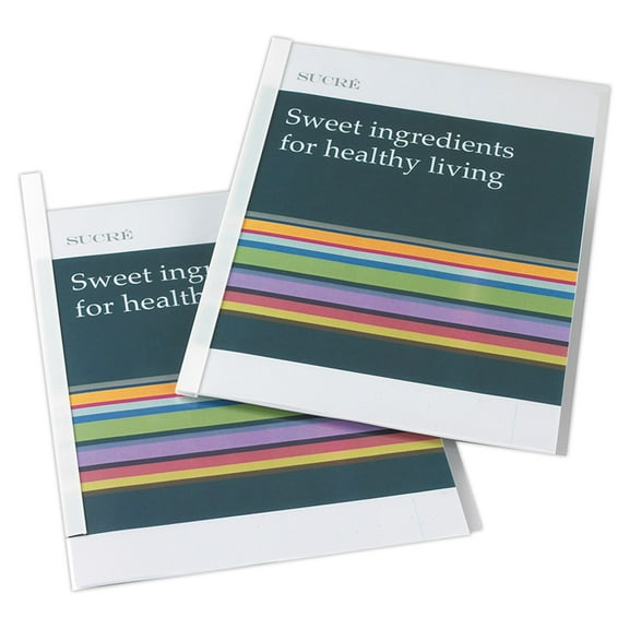 Office Depot Sliding Bar Report Covers, Clear/White, Pack Of 100, 78481