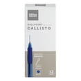 thumbnail image 1 of Office Depot Soft-Grip Retractable Ballpoint Pens, Medium Point, 1.0 mm, Clear Barrel, Blue Ink, Pack Of 12, 1 of 2