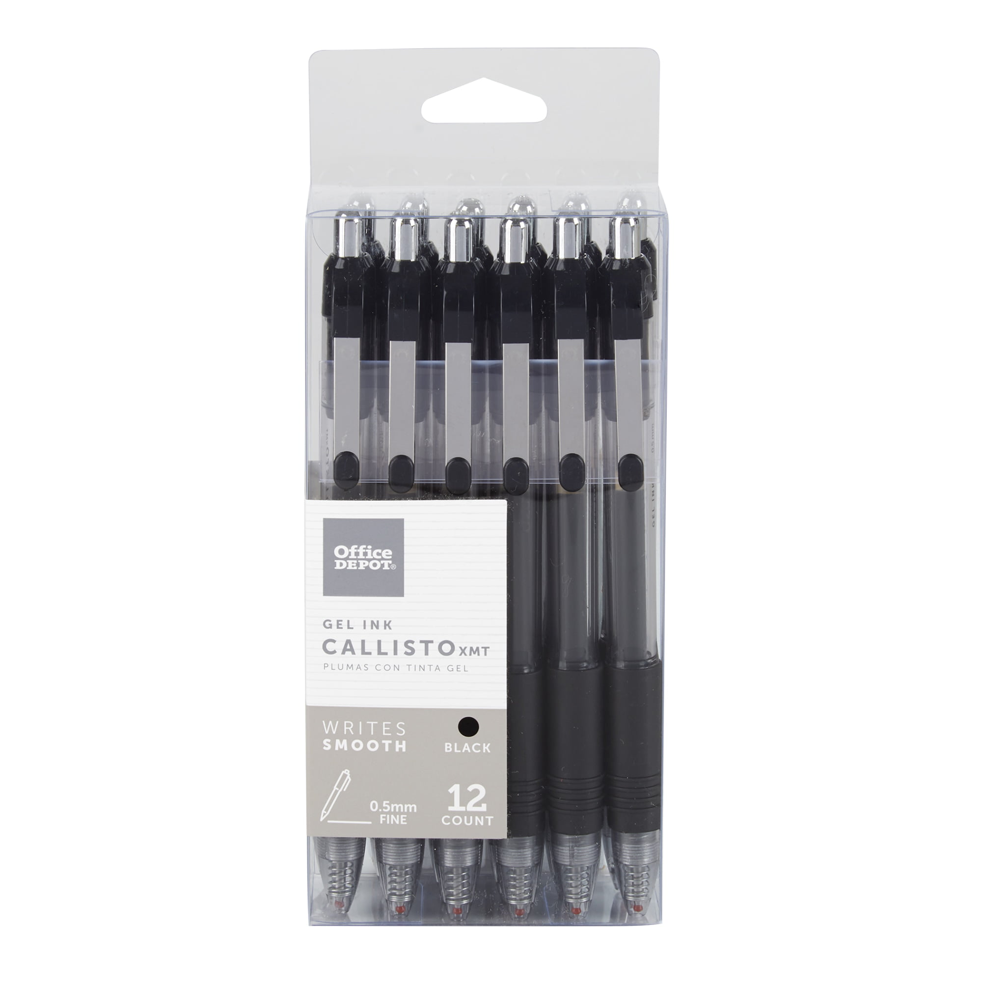 Vatunu Retractable Gel Pens, Fine Point 0.5 mm Black Gel Ink Pens Quick Dry Journaling Pens Smooth Writing Pens for Office Worker Student Journalist