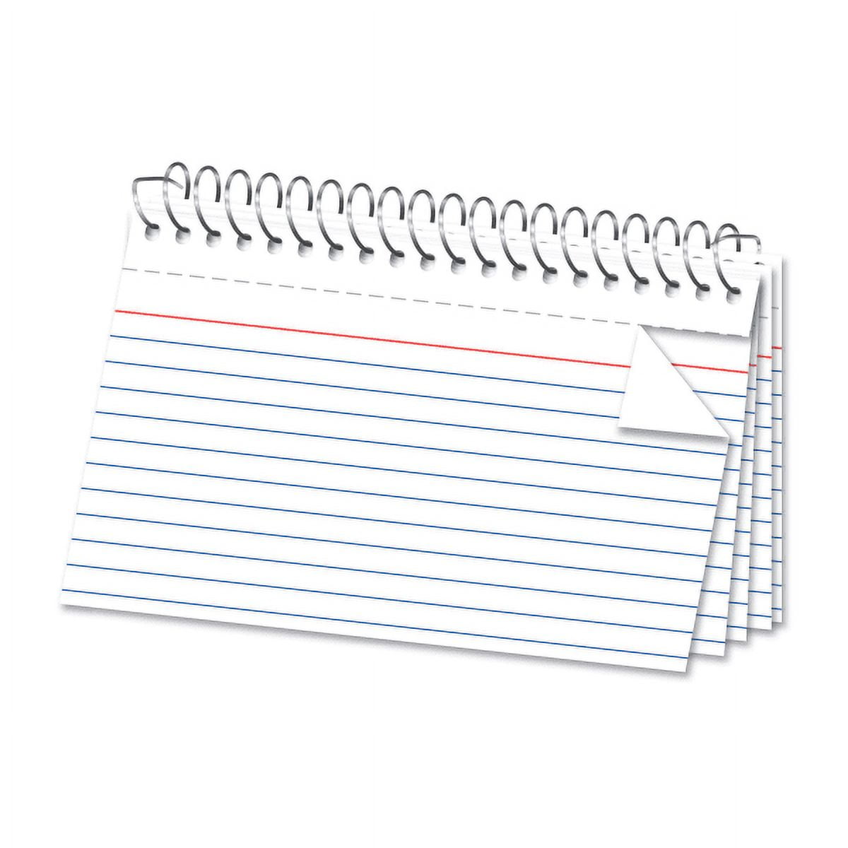 Office Depot Spiral Index Cards, 5in. x 8in., Ruled, White, Pack Of 50