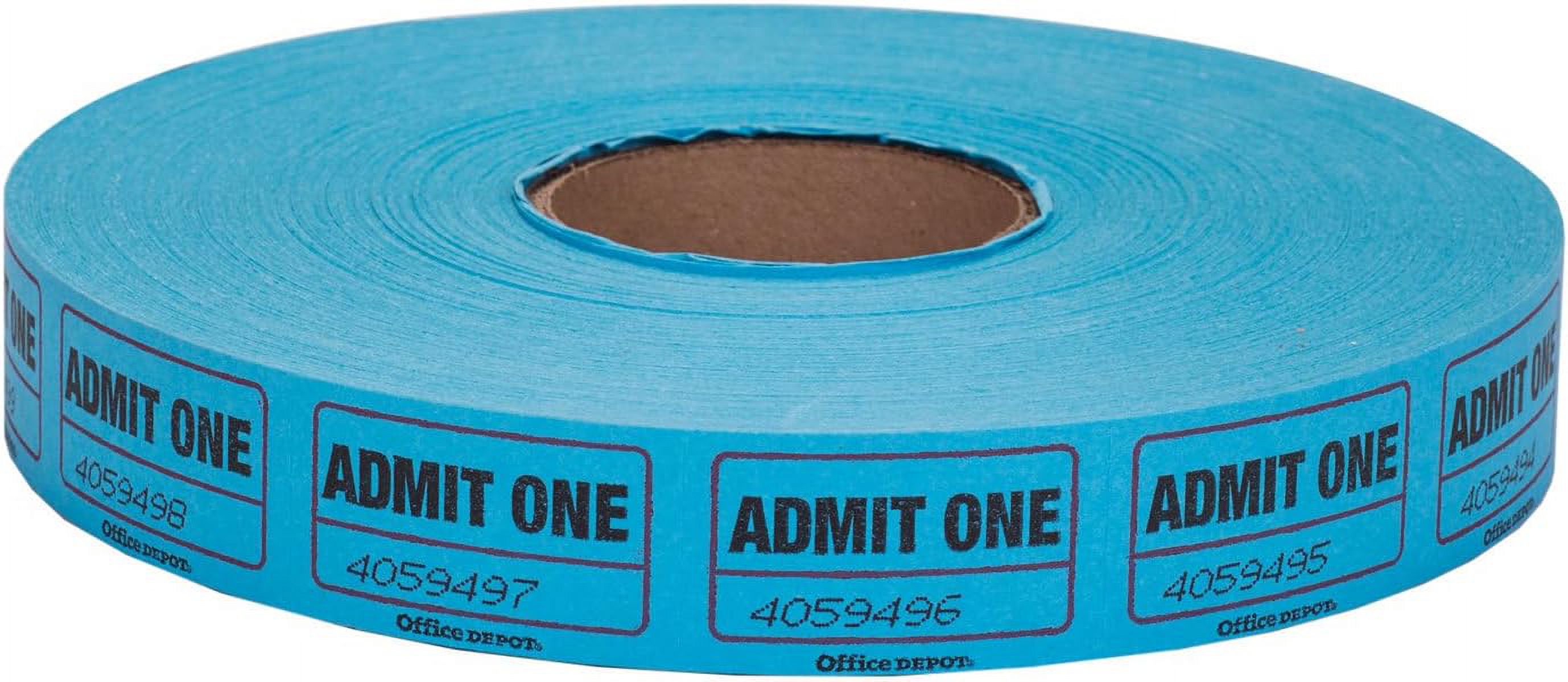 Office Depot Ticket Roll, Single Coupon, Assorted, Roll of 2,000, No