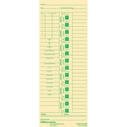 Office Depot Time Cards With Deductions, Weekly, Days 1-7, 2-Sided, 3 3/8in. x 8 7/8in., Manila, Pack Of 100, GB-739992
