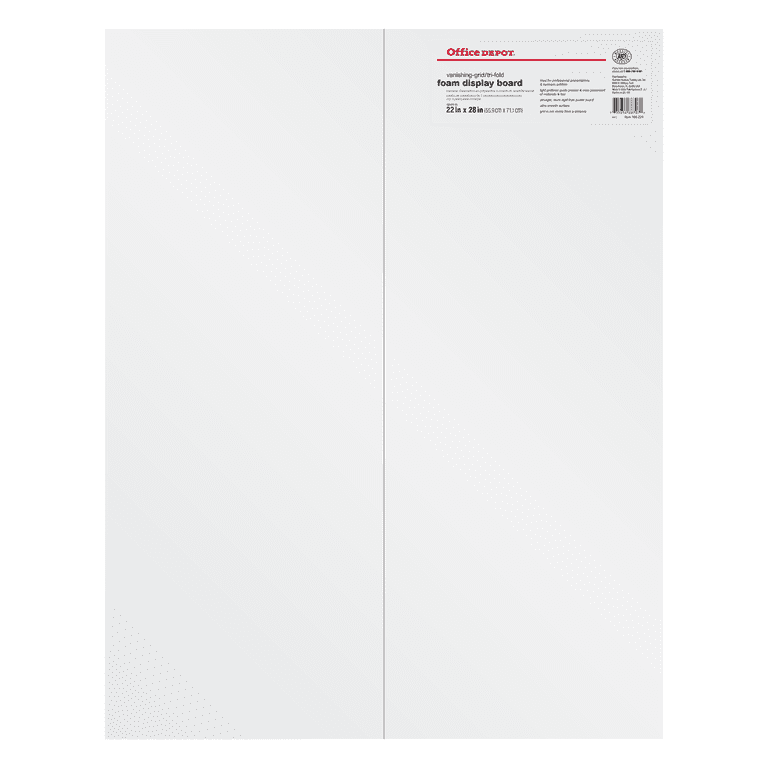 48 x 36 in. Ghostline Tri-Fold Foam Board, White 