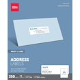 Office Depot White Inkjet/Laser Address Labels, 1 1/3in. x 4in., Pack