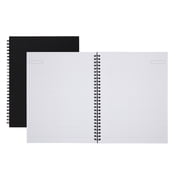 Office Depot Wirebound Notebook, Business, 7 1/4in. x 9 1/2in., 160 Pages 80 Sheets, Black, ODUS1402-024