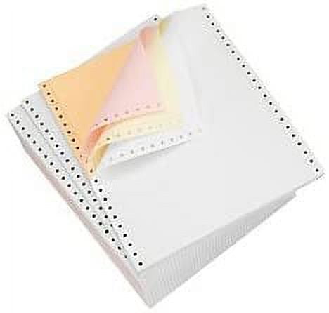 Office DepotR Brand Computer Paper, 4 Parts, 15 Lb, 9 1/2in. x 11in., Standard Perforation, Carbonless, Multicolor, Box Of 750 Sets