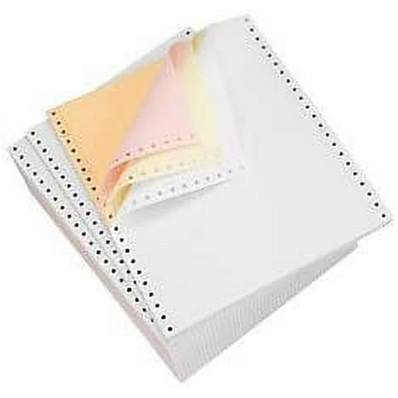 Office DepotR Brand Computer Paper, 4 Parts, 15 Lb, 9 1/2in. x 11in., Standard Perforation, Carbonless, Multicolor, Box Of 750 Sets
