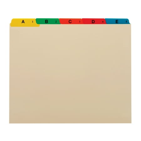 Office Depots Manila A To Z File Guides, Letter Size, Manila, Pack Of 25, 144375OD