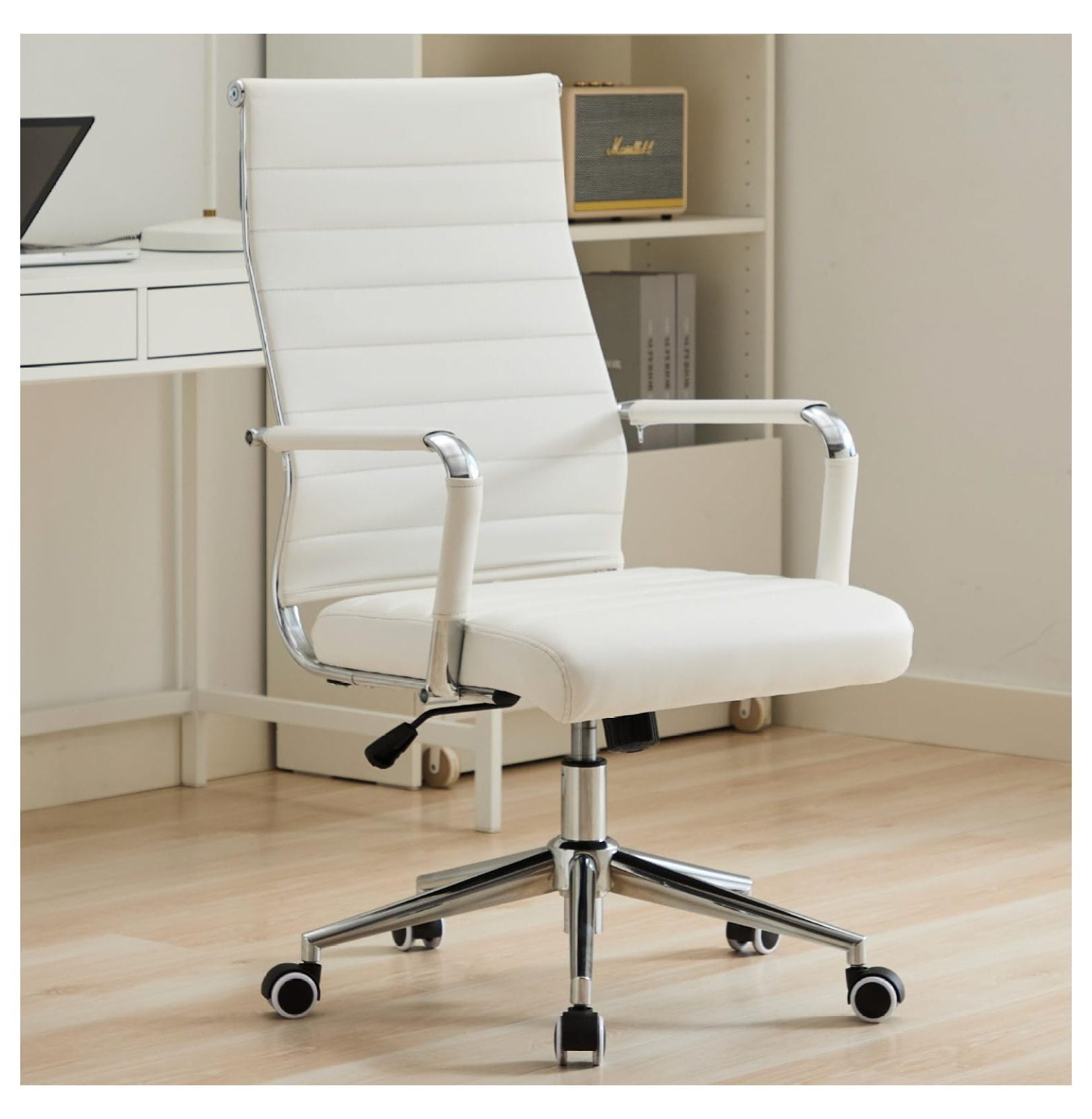 Office Desk Chair Leather, Conference Room Chairs with Wheels ...
