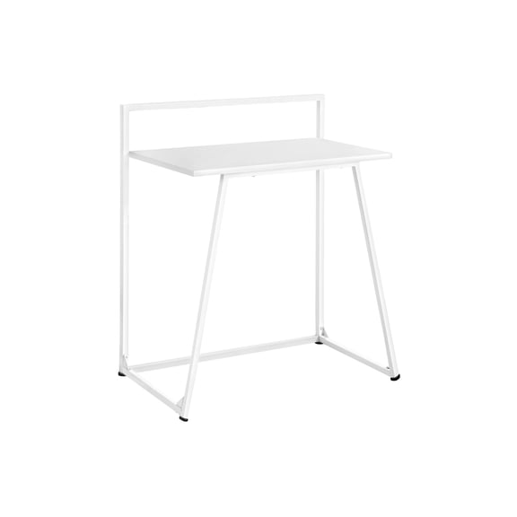 Office Desk Computer Desk, Home Office, Laptop, 30"l, Work, White Laminate, White Metal, Contemporary, Modern,Work Surface