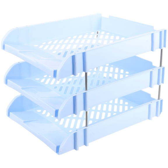 FENGGUIQU Multi-Tier File Organizer Desk Sorter Letter Tray Desktop Office Paper Document Holder 1 Set