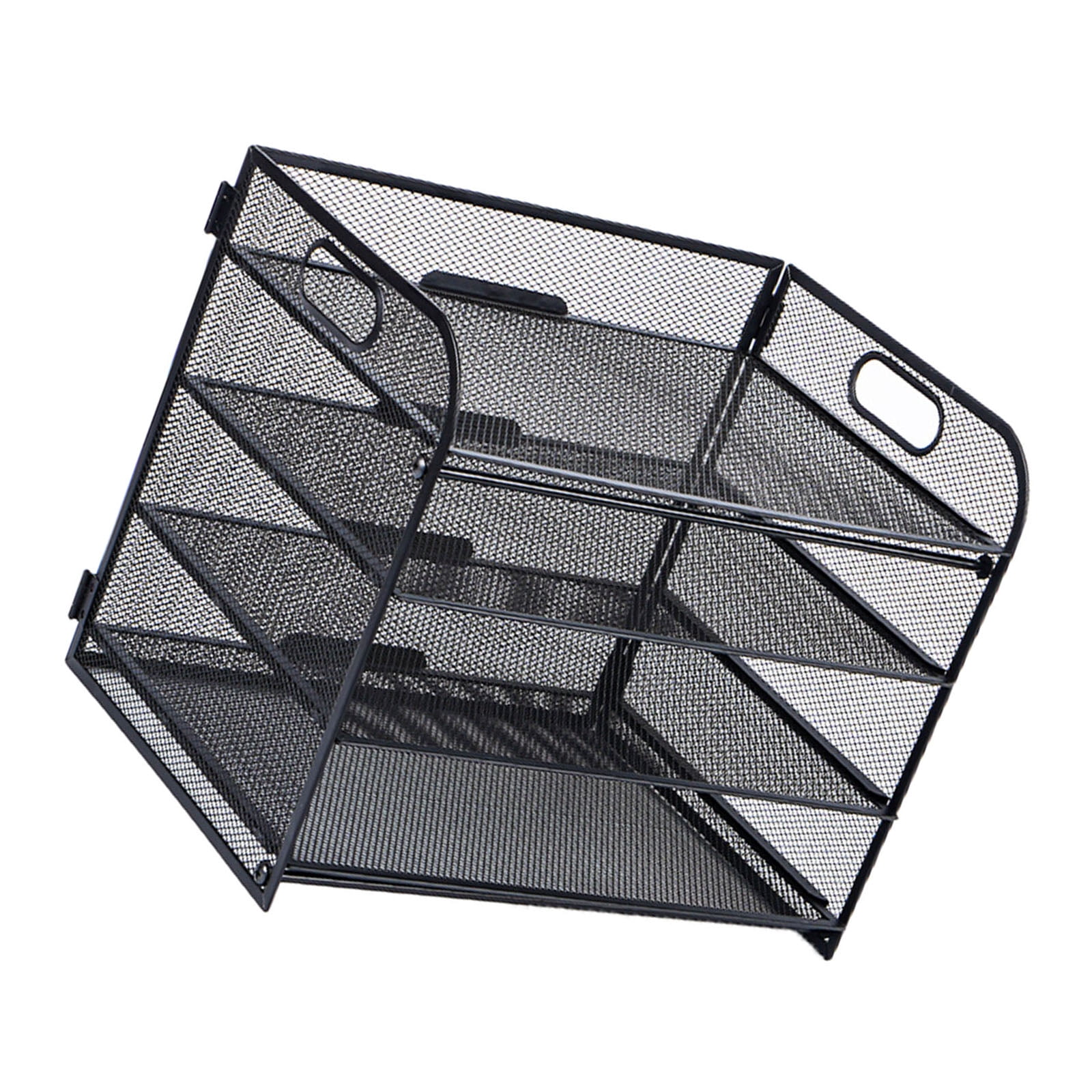 Office Desk Organizers and Accessories, 4-Tiered Paper Letter Tray Organizers with Sliding Drawer and 2 Pen Holder