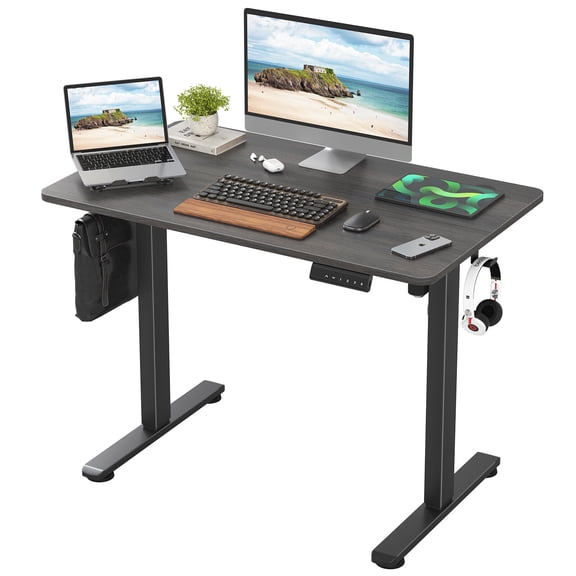 Office Desk STARY Electric Standing Desk Adjustable Height Sit Stand Home Office Desk with Splice Board,Work Surface