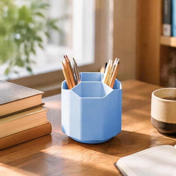 Office Desk Storage, Student Desk Organizer, Desk Caddy with Note Tray Rotating Pen Container, Multi-compartment Design for Office Workspace and Student Study Desk