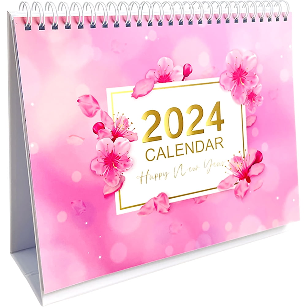 Office Desk Vintage Home Decor 2024 Calendar Stand up Calendars Retro