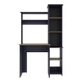 thumbnail image 1 of Office Desks Versalles Writing Desk, Modern Studio or Office Desk, Two Superior Shelves, And Five Side Open Shleves For Books Organization, Navy Blue,Home Office Desks, 1 of 7