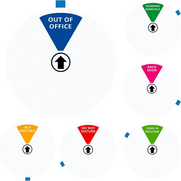 Office Door Sign,Do Not Disturb/Come in Welcome/Out of Office/in a Meeting/Back Soon/Working Remotely Sign, Privacy Door Status That Lets Others Know Whether You're Available Or Not